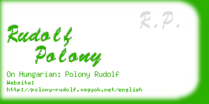 rudolf polony business card